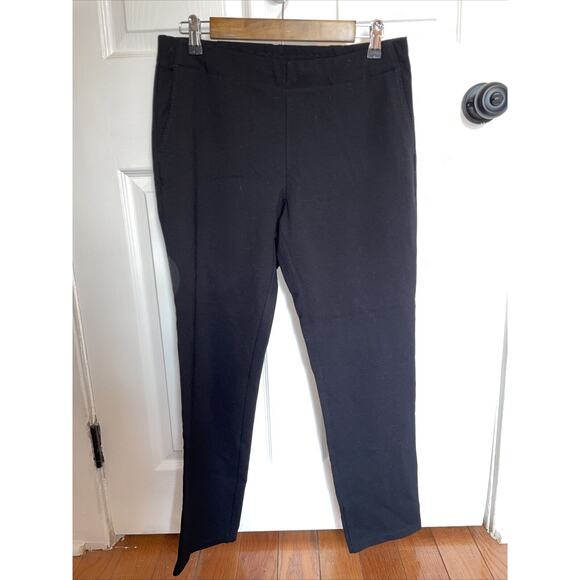 Eileen Fisher Black Stretch Elastic Waist Pull on Pants M - Picture 1 of 5